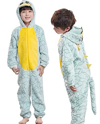 IKALI Dino Kostüm für Kinder, Dinosaurier Onesie Jungen Mädchen Dragon Hoodie Jumpsuit Karneval Fasching Grün Outfit 7-8 Jahre IKALI Dino Kostüm für Kinder, Dinosaurier Onesie Jungen Mädchen Dragon Hoodie Jumpsuit Karneval Fasching Grün Outfit 7-8 Jahre von IKALI