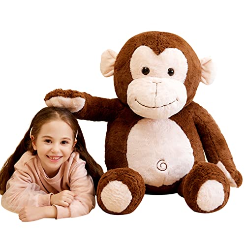 IKASA Groß AFFE Kuscheltier Riesen Stofftier,78cm Gross Plüschtier Riesige Plüsch Spielzeug Jumbo Plüschtiere,Geschenk für Kinder von IKASA