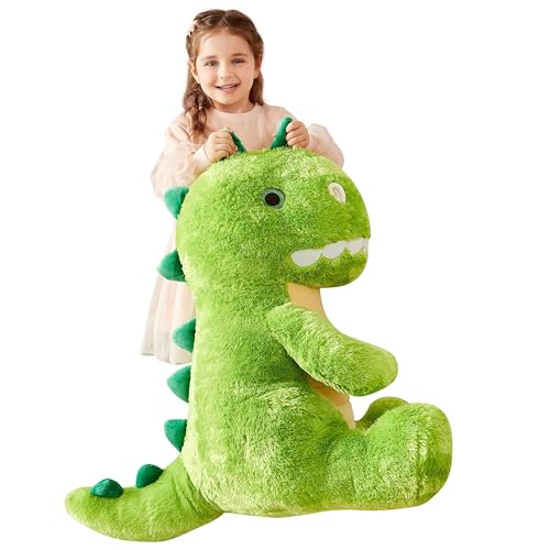 IKASA Groß Dinosaurier Stofftier Riesen Kuscheltier,60cm Gross Plüschtier Süßes Riesiges Plüschtiere Jumbo Plüsch Spielzeug,Geschenk für Kinder von IKASA