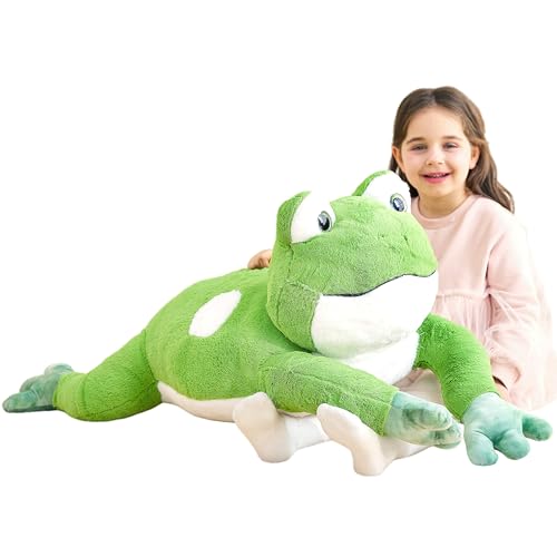 IKASA Groß Frosch Kuscheltier Riesen Stofftier,78cm Gross Plüschtier Riesige Plüsch Spielzeug Flauschige Weich Jumbo Plüschtiere,Geschenk für Kinder von IKASA