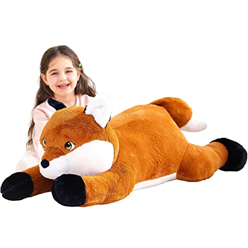 IKASA Groß Fuchs Kuscheltier Riesen Stofftier,78cm Gross Plüschtier Süße Riesige Flauschige Weich Jumbo Plüsch Spielzeug,Geschenk für Kinder von IKASA