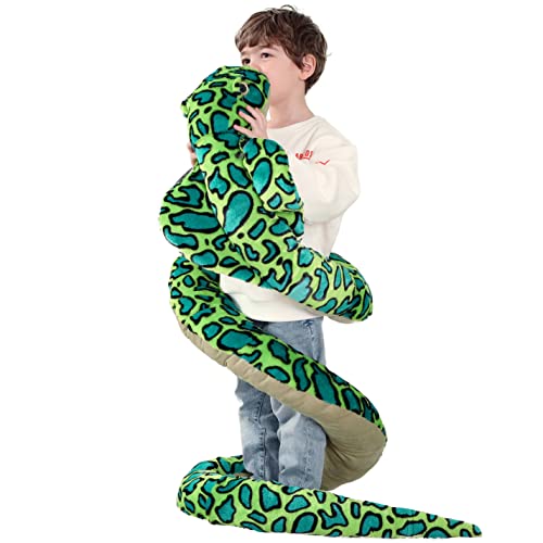 IKASA Groß Schlange Kuscheltier Riesen Stofftier,270cm Gross Kobra Plüschtier Riesige Plüsch Spielzeug Jumbo Plüschtiere,Geschenk für Kinder von IKASA