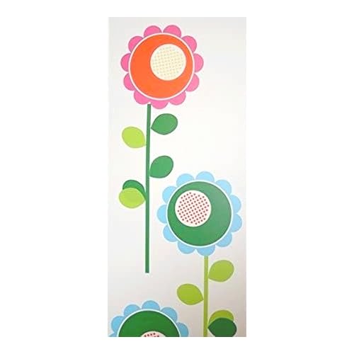 IKEA 8 x große Wandaufkleber Slätthult je 60cm kombinierbare Deko-Sticker/Wand-Tattoo mit riesigen bunten Blumen - einfach anzubringen - Wieder ablösbar von IKEA