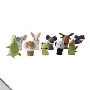 Ikea Titta Djur Fingerpuppen-Set, Tiermotiv, 10 Stück von IKEA
