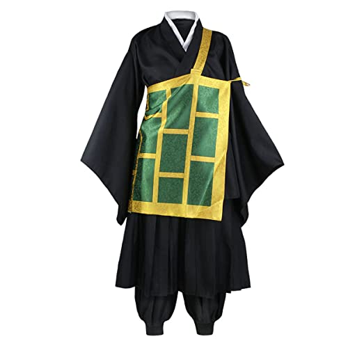 IKOCHI Geto Suguru Cosplay Kostüm Kimono Uniform Halloween Party Outfit,Black-XL von IKOCHI