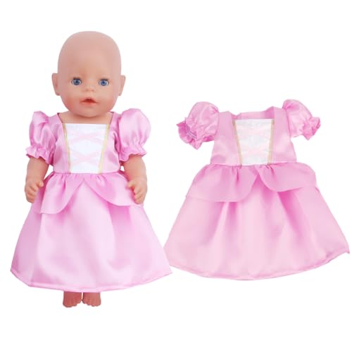 IKOPFLN 1 Stück Puppenprinzessinnenkleid zubehör Kleidung 43 cm, Baby Annab ell Kleidung 43 cm von IKOPFLN