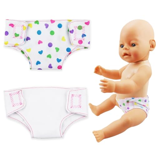 IKOPFLN 2 Stück Babypuppenwindeln, Puppenzubehör Windel, für Babypuppen 35-45 cm, A IKOPFLN 2 Stück Babypuppenwindeln, Puppenzubehör Windel, für Babypuppen 35-45 cm, A von IKOPFLN