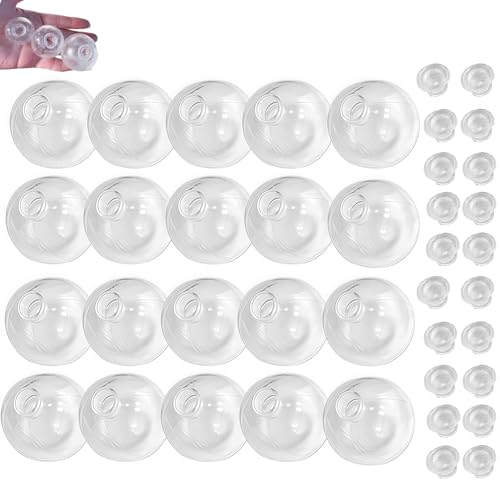 30pcs Milky Blank Skins Empty Stress Ball DIY Kit, Vakuum-Squishy-Dekompressionsball Mit Deckel Und Kleber Zum Stressabbau (6cm) (20 Stück,4CM) von ILESTDG