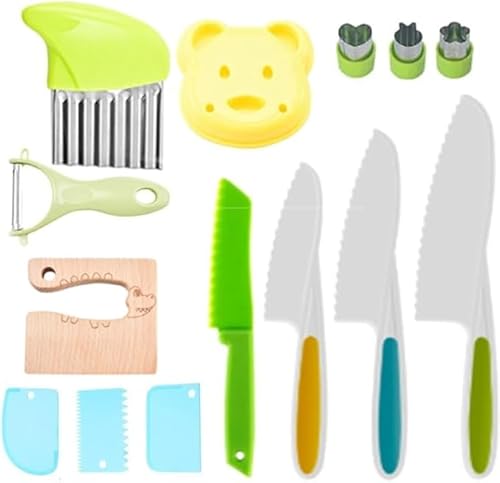 Wolkenschaukel Küchenset Kinder - KinderMesserSet- Für Kleine Gourmetköche (14-Teilig) von ILESTDG