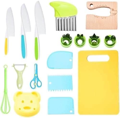 Wolkenschaukel Küchenset Kinder - KinderMesserSet- Für Kleine Gourmetköche (17-Teilig) von ILESTDG