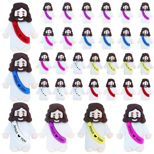 ILHSTY Kleine Jesus-Figuren – Mini-Gummi-Jesus-Spielzeug, Jesus liebt dich, für Ostereier-Füller, Eiersuche, religiöse Partygeschenke, Verstecken, Taufgeschenke, Sonntagsschule, 32 Stück ILHSTY Kleine Jesus-Figuren – Mini-Gummi-Jesus-Spielzeug, Jesus liebt dich, für Ostereier-Füller, Eiersuche, religiöse Partygeschenke, Verstecken, Taufgeschenke, Sonntagsschule, 32 Stück von ILHSTY