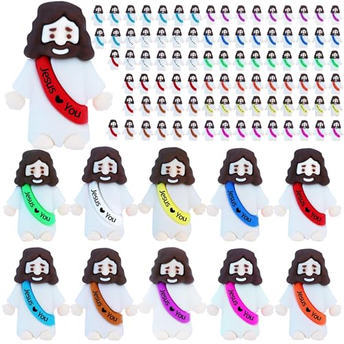 ILHSTY Kleine Jesus-Figuren – Mini-Jesus-Figuren aus Gummi, Jesus liebt dich, für Ostereier-Füller, Eiersuche, religiöse Partygeschenke, Verstecken, Taufgeschenke, Sonntagsschule, 100 Stück, 100 Stück ILHSTY Kleine Jesus-Figuren – Mini-Jesus-Figuren aus Gummi, Jesus liebt dich, für Ostereier-Füller, Eiersuche, religiöse Partygeschenke, Verstecken, Taufgeschenke, Sonntagsschule, 100 Stück, 100 Stück von ILHSTY