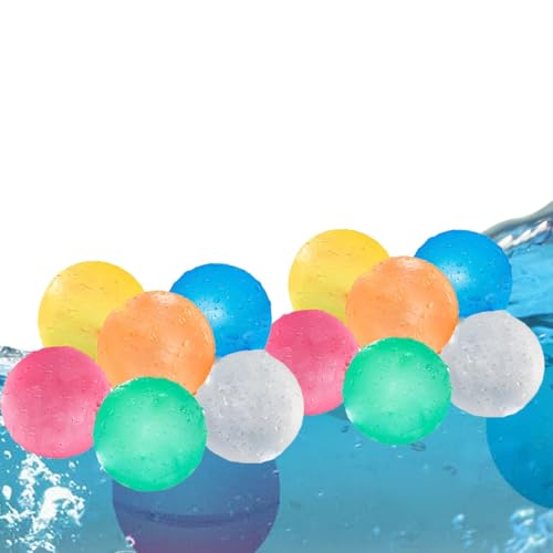 12 Stück wiederverwendbare Wasserbomben – Selbstverschluss, Schnellfüller Silikon Wasserballons mit Mesh Bag – für Wasserschlachten am Strand, Pool, Gartenpartys – Geschenk für Kinder und Erwachsene 12 Stück wiederverwendbare Wasserbomben – Selbstverschluss, Schnellfüller Silikon Wasserballons mit Mesh Bag – für Wasserschlachten am Strand, Pool, Gartenpartys – Geschenk für Kinder und Erwachsene von ILMFMY