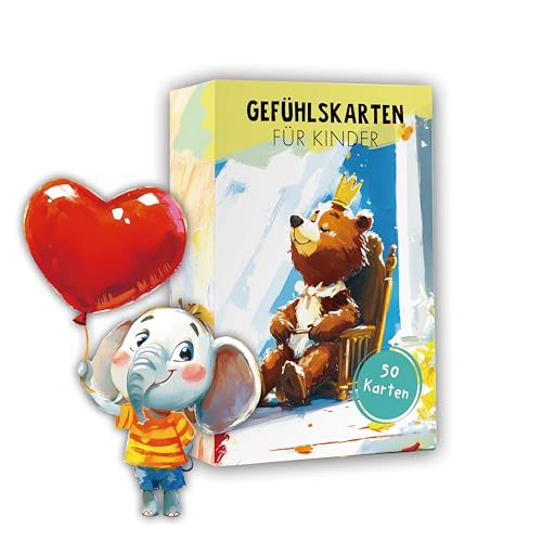 Gefühlskarten für Kinder 50 Stück - Emotionskarten mit Emotionsmonstern & Erklärungstexten - zur Selbstregulation für Kindergarten & Grundschule -emotionale Entwicklung von ILMFMY