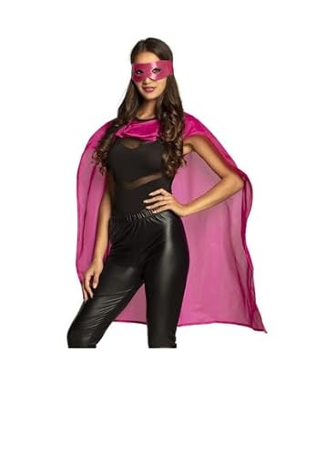 ILS I LOVE SHOPPING Kostüm Hero Hot Pink enthält Umhang 90 cm und Maske von ILS I LOVE SHOPPING