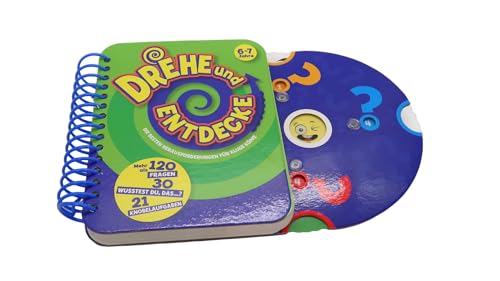 IMAGILAND Drehe & Entdecke – Interaktives Rätselbuch für Kinder 6-7 Jahre | 120 Fragen, 30 Fakten, 21 Knobelaufgaben | Fördert Logik, Konzentration, Neugier | Perfekt für unterwegs | Deutsch von IMAGILAND