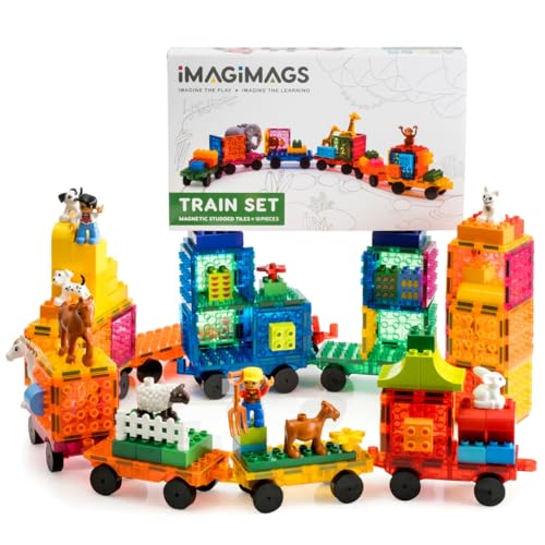 IMAGIMAGS Magnetbausteine, Magnetfliesen, Eisenbahn Set 18 Teile für Jungen Mädchen Kinder, Lernspielzeug, pädagogisches Spielzeug, Kinder ab 3 Jahren IMAGIMAGS Magnetbausteine, Magnetfliesen, Eisenbahn Set 18 Teile für Jungen Mädchen Kinder, Lernspielzeug, pädagogisches Spielzeug, Kinder ab 3 Jahren von IMAGIMAGS