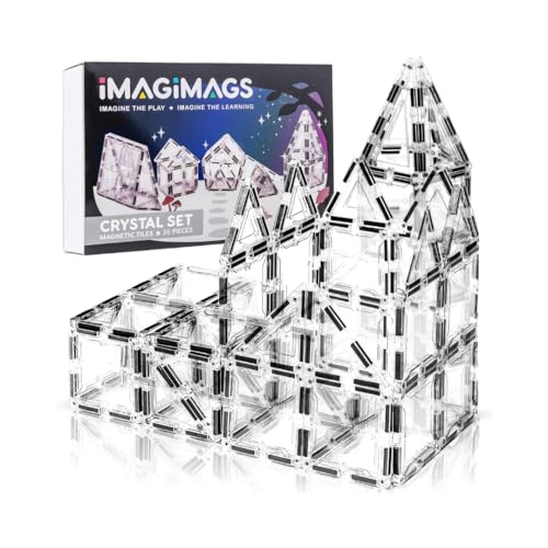 IMAGIMAGS Magnetbausteine, durchsichtiges klares Kristall Set 38 Teile für Jungen, Mädchen, Kinder, Lernspielzeug, pädagogisches Spielzeug, Beschäftigung, Bausteine, Kleinkind, für Kinder ab 3 Jahren IMAGIMAGS Magnetbausteine, durchsichtiges klares Kristall Set 38 Teile für Jungen, Mädchen, Kinder, Lernspielzeug, pädagogisches Spielzeug, Beschäftigung, Bausteine, Kleinkind, für Kinder ab 3 Jahren von IMAGIMAGS