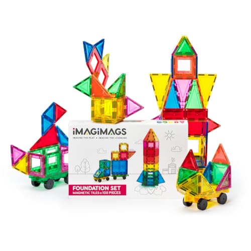 IMAGIMAGS Magnetische Bausteine, 108-teiliges Fundament-Set für Jungen Mädchen Kinder, pädagogische kreative Lernaktivität Baustein Kleinkindspielzeug, STEM, Kinder ab 3 Jahren IMAGIMAGS Magnetische Bausteine, 108-teiliges Fundament-Set für Jungen Mädchen Kinder, pädagogische kreative Lernaktivität Baustein Kleinkindspielzeug, STEM, Kinder ab 3 Jahren von IMAGIMAGS
