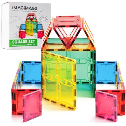 IMAGIMAGS Magnetische Bausteine, 38-teiliges quadratisches Set für Jungen und Mädchen, Kinder, pädagogische kreative Lernaktivität, Baustein, Kleinkindspielzeug, STEM, Kinder ab 3 Jahren IMAGIMAGS Magnetische Bausteine, 38-teiliges quadratisches Set für Jungen und Mädchen, Kinder, pädagogische kreative Lernaktivität, Baustein, Kleinkindspielzeug, STEM, Kinder ab 3 Jahren von IMAGIMAGS