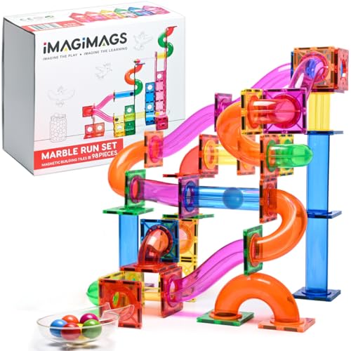 IMAGIMAGS Magnetische Bausteine, 98-teiliges Kugelbahn-Set für Jungen und Mädchen, kreatives Lernspielzeug STEM Bausteine für Kinder ab 5 Jahren IMAGIMAGS Magnetische Bausteine, 98-teiliges Kugelbahn-Set für Jungen und Mädchen, kreatives Lernspielzeug STEM Bausteine für Kinder ab 5 Jahren von IMAGIMAGS