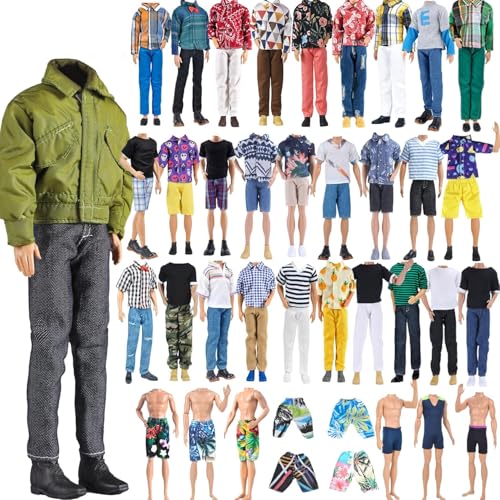 IMAGINE 10-Item Fashion Pack.5 Sets Casual Kleidung Outfit +5 Paare Schuhe für Puppe zufällige Art (Tagesanzug und grüne Bomberjacke für Bademode) von IMAGINE
