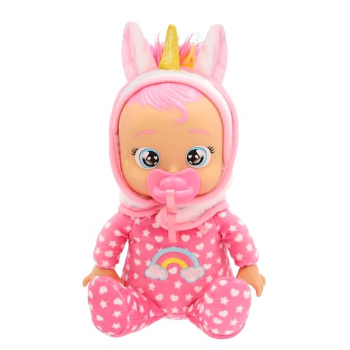 CRY Babies Tiny Cuddles Newborn Dreamy, im süßen Einhorn-Pyjama, sie kann Sich hinsetzen und echte Tränen, Spielzeug und Geschenk für Kinder ab 18 Monaten CRY Babies Tiny Cuddles Newborn Dreamy, im süßen Einhorn-Pyjama, sie kann Sich hinsetzen und echte Tränen, Spielzeug und Geschenk für Kinder ab 18 Monaten von IMC TOYS CRY BABIES