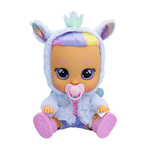 CRY BABIES Dressy Fantasy Jenna, Interaktive Puppe, die echte Kullertränen weint. Mit Haaren zum Stylen, wechselbarer Kleidung und Accessoires – Spielzeug und Geschenk für Kinder von Cry Babies Magic Tears