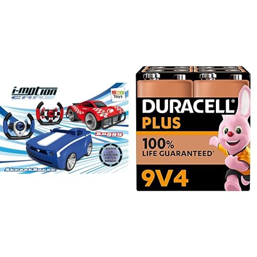 IMC 7352 - I-Motion R/C Auto Streetracer + Duracell Plus 9V Blockbatterie, 4 Stück, 9 Volt Batterie ideal für Rauchmelder, Feuermelder von IMC Toys