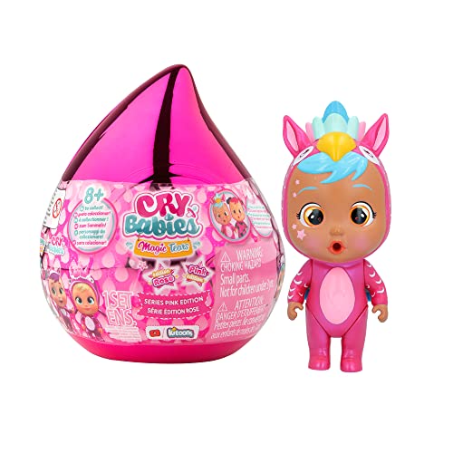 CRY BABIES MAGIC TEARS Pink Edition I Mini-Sammelpuppen mit pinken Accessoires, die pinke Kullertränen weinen I Geeignet für Kinder ab 3 Jahren von Cry Babies Magic Tears