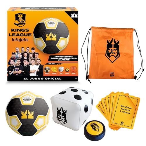 IMC Toys Offizielles Kings League-Fußballspiel, Nachbildung eines königlichen Spiels, inkl. Ball, Karten und Druckknopf für Kinder ab 6 Jahren IMC Toys Offizielles Kings League-Fußballspiel, Nachbildung eines königlichen Spiels, inkl. Ball, Karten und Druckknopf für Kinder ab 6 Jahren von IMC Toys