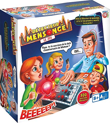 PLAY FUN BY IMC TOYS Lügendetektor (französische Version) | Familienbrettspiel mit über 500 Fragen zur Entdeckung der Wahrheit - Unterhaltsames Spiel für Kinder ab 8 Jahren von IMC Toys