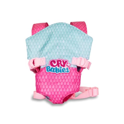 CRY BABIES Babytrage - Puppentrage, tragbar Vorne und Hinten, Tragesitz; Puppenzubehör für Cry Babies Puppen und alle 30cm Puppen geeignet - Perfekte Spielzeug für Kinder ab 3 Jahren von Cry Babies Magic Tears