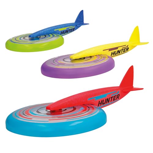Jet Disc Hunter, Überraschungsfarbe, lustiges Spiel in der Luft, werfen Sie es wie eine Scheibe und beobachten Sie, wie es wie EIN Flugzeug durch den Himmel Plant, Spielzeug für Jungen und Mädchen ab von Jet Disc