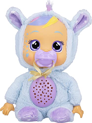 CRY BABIES Goodnight Starry Sky Jenna | Interaktive Baby Puppe für die Schlafenszeit mit LED-Tränen und Sternenlichter-Projektion als Nachtlicht – Spielzeug für Jungen und Mädchen von Cry Babies Magic Tears
