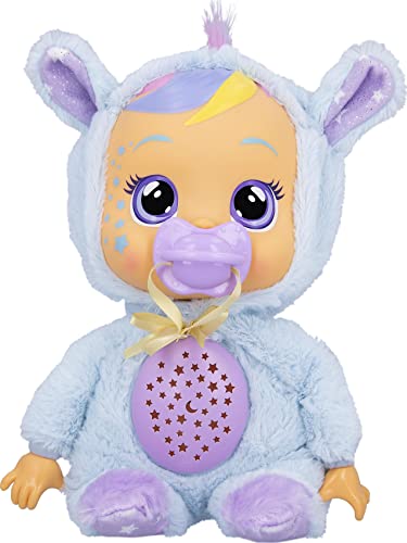 CRY BABIES Goodnight Starry Sky Jenna | Interaktive Baby Puppe für die Schlafenszeit mit LED-Tränen und Sternenlichter-Projektion als Nachtlicht – Spielzeug für Jungen und Mädchen von Cry Babies