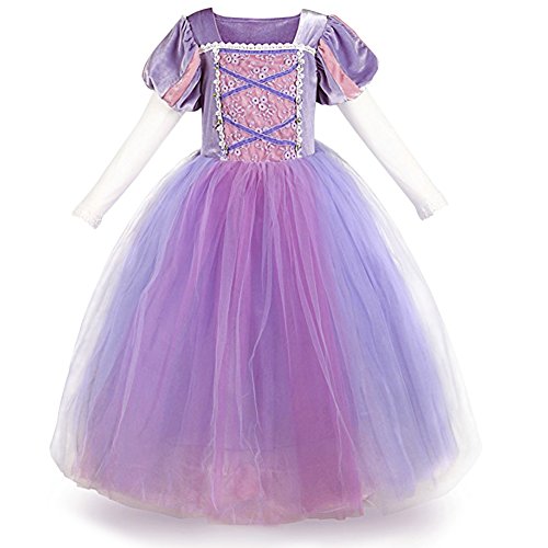 IMEKIS Kinder Mädchen Rapunzel Prinzessin Kostüm Langarm Spitze Tüll Partykleid Fancy Karneval Cosplay Verkleidung Hochzeit Geburtstag Abendkleid Festlich Outfit Lila 4-5 Jahre IMEKIS Kinder Mädchen Rapunzel Prinzessin Kostüm Langarm Spitze Tüll Partykleid Fancy Karneval Cosplay Verkleidung Hochzeit Geburtstag Abendkleid Festlich Outfit Lila 4-5 Jahre von IMEKIS