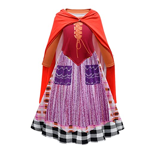 IMEKIS Mädchen Halloween Teufel Hexe Kostüm Winifred Sarah Mary Sanderson Fancy Cosplay Kleid Prinzessin Böse Königin Ankleiden mit Umhang Kind Geburtstag Karneval Party Outfit Rot 11-12 Jahre IMEKIS Mädchen Halloween Teufel Hexe Kostüm Winifred Sarah Mary Sanderson Fancy Cosplay Kleid Prinzessin Böse Königin Ankleiden mit Umhang Kind Geburtstag Karneval Party Outfit Rot 11-12 Jahre von IMEKIS