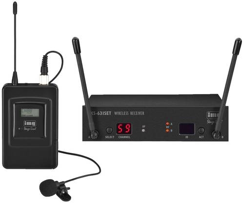 IMG STAGELINE TXS-631SET Ansteck Funkmikrofon-Set Übertragungsart (Details):Funk Schalter Mikrofon von IMG STAGELINE