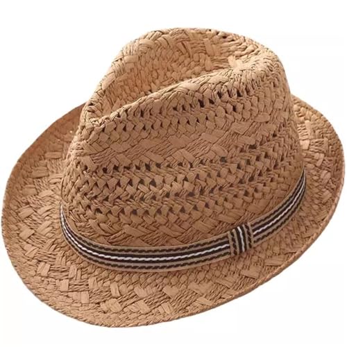 Hut. Cowboyhut aus Stroh for Herren und Damen, for den Strand, im Freien, Sonnenschutz, Braun, 56–58 cm Hut. Cowboyhut aus Stroh for Herren und Damen, for den Strand, im Freien, Sonnenschutz, Braun, 56–58 cm von IMGASDCSD