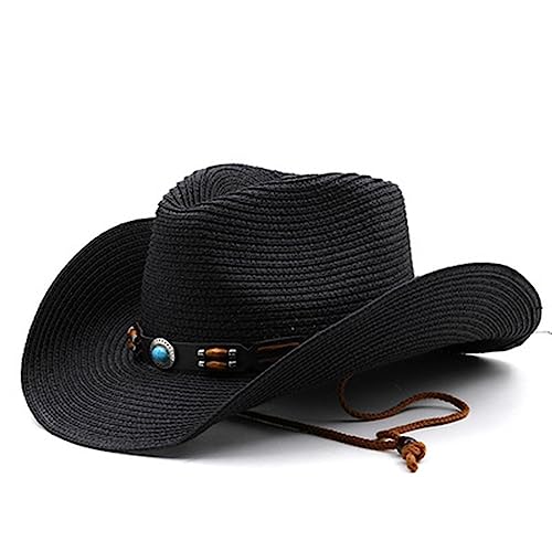 IMGASDCSD Hut. Cowboyhut aus Stroh, böhmischer Strandhut for Männer und Frauen, mehrfarbig, 56–58 cm Kopfumfang(Colour 5) von IMGASDCSD