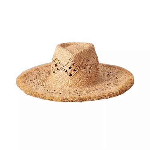 IMGASDCSD Hut. Stroh-Cowboyhut for Herren und Damen, Sonnenschutz, Stroh, Beige, 57 cm IMGASDCSD Hut. Stroh-Cowboyhut for Herren und Damen, Sonnenschutz, Stroh, Beige, 57 cm von IMGASDCSD