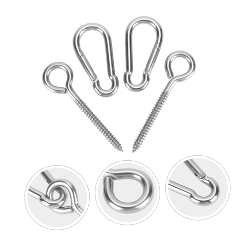 IMIKEYA 1 Federhakenanschlussschnalle Zubehör Hangerhaken große Haken im Freien Aufhängehaken für Schaukeln Hardware zum Aufhängen von Hängematten Federverbindung Rostfreier Stahl Silber IMIKEYA 1 Federhakenanschlussschnalle Zubehör Hangerhaken große Haken im Freien Aufhängehaken für Schaukeln Hardware zum Aufhängen von Hängematten Federverbindung Rostfreier Stahl Silber von IMIKEYA