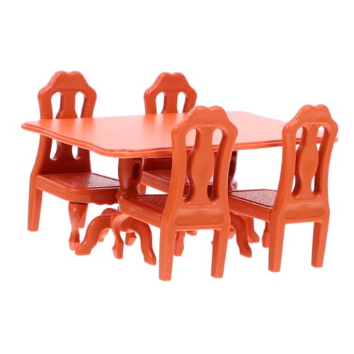 IMIKEYA 1 Mini-Tisch und Stuhl für kinderspielzeug spielsachen playmobilhauser Kid Toys Miniaturmöbel spielzeuge spielsachen für Brown von IMIKEYA