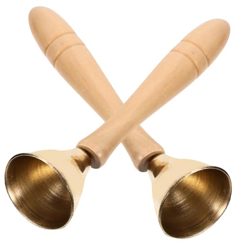 IMIKEYA 1 Paar Handglocke für Musikalisches mit Holzgriff für Kreative Spiele Geburtstagsfeiern und Musikalische Früherziehung Fördert Konzentration und Entwicklung IMIKEYA 1 Paar Handglocke für Musikalisches mit Holzgriff für Kreative Spiele Geburtstagsfeiern und Musikalische Früherziehung Fördert Konzentration und Entwicklung von IMIKEYA
