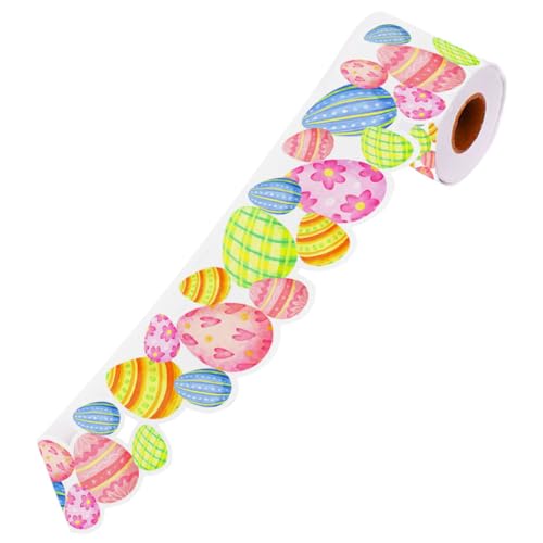 IMIKEYA 1 Rolle Osterei-Tafelaufkleber chee vricut Basteln kinderwagrn Craft deko auswechselbare Randleiste Grenzpapier abnehmbares Randpapier Wandaufkleber Selbstklebend aus weißem Kupfer von IMIKEYA