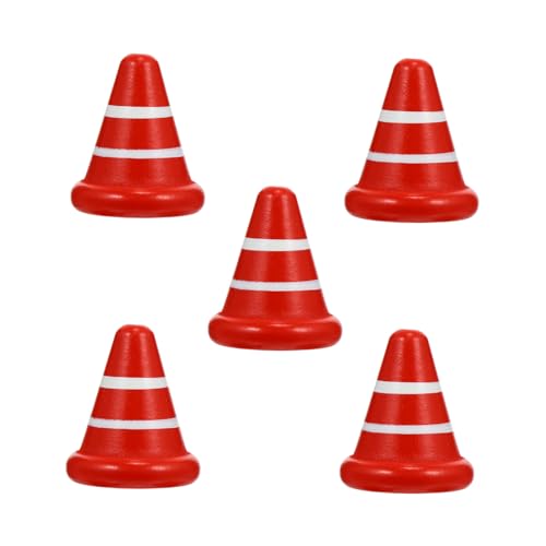 IMIKEYA 1 Satz 5 Stück Holzkegel Kinderspielzeug Verkehrssperre Straßensperrenspielzeug Kegelzeichen Verkehrsschilder, Für Lehrhilfe Spielzeugkegel Rot IMIKEYA 1 Satz 5 Stück Holzkegel Kinderspielzeug Verkehrssperre Straßensperrenspielzeug Kegelzeichen Verkehrsschilder, Für Lehrhilfe Spielzeugkegel Rot von IMIKEYA