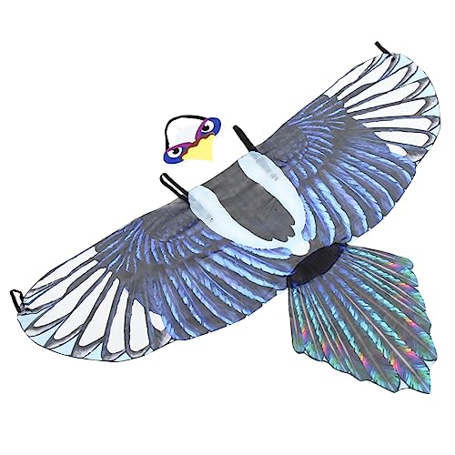 IMIKEYA 1 Satz Adlerflügel Vogelflügel Halloweenkostüm Eulenkostüm Krähe Halloween Costume Halloween Kleidung Halloween deko -Requisite kreativer Kostümschmuck Chiffon Blue von IMIKEYA