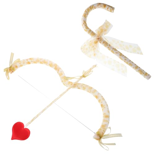 IMIKEYA 1 Satz Amor- - Und Bogen-Set Gefälscht Amor-kostümset Amor Stütze Amor Kostüm Damen Mini-Amor-kostüm-Requisite Bogen des Amors Amor-kostümzubehör Herz Kostüm Stoff von IMIKEYA