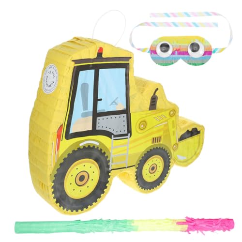 IMIKEYA 1 Satz Auto Piñata für Geburtstagsfeiern Gelbe Konstruktion Piñata mit Stock und Augenbinde für Familienfeiern Füllung mit Süßigkeiten und Teiliges IMIKEYA 1 Satz Auto Piñata für Geburtstagsfeiern Gelbe Konstruktion Piñata mit Stock und Augenbinde für Familienfeiern Füllung mit Süßigkeiten und Teiliges von IMIKEYA
